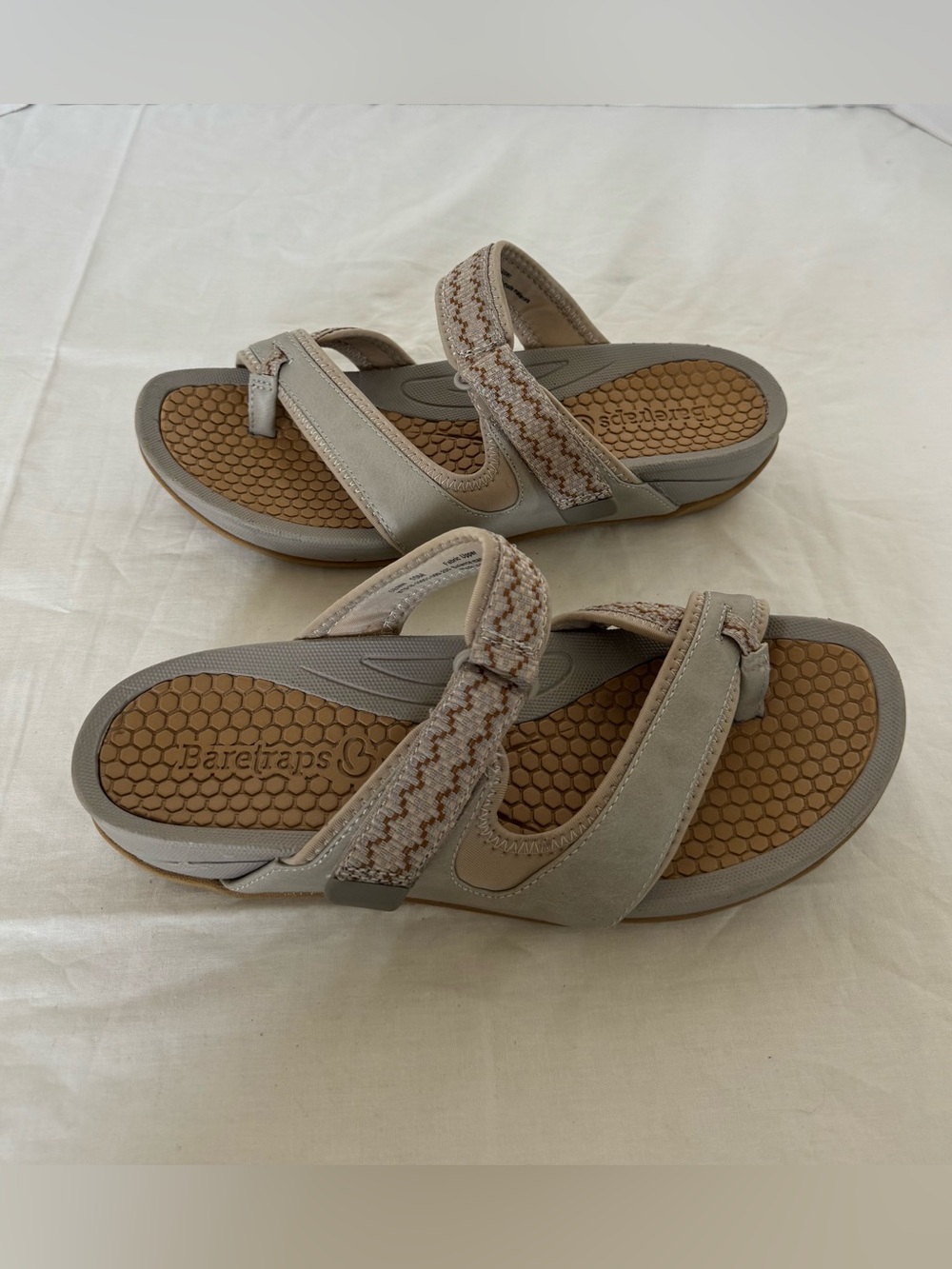 BareTraps Two-Strap Slide Sandals Size 10M